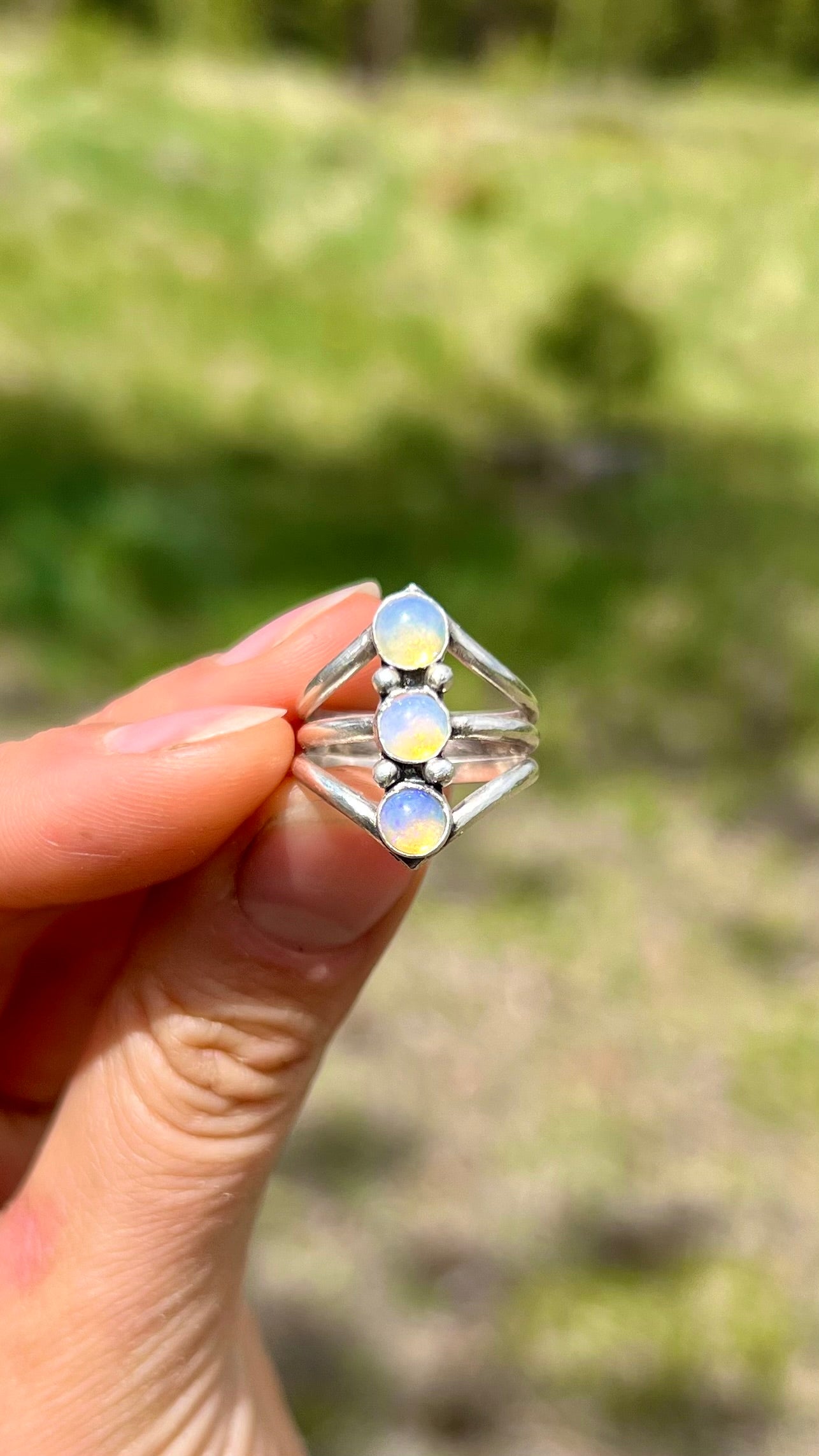 3-Tier Opal Ring