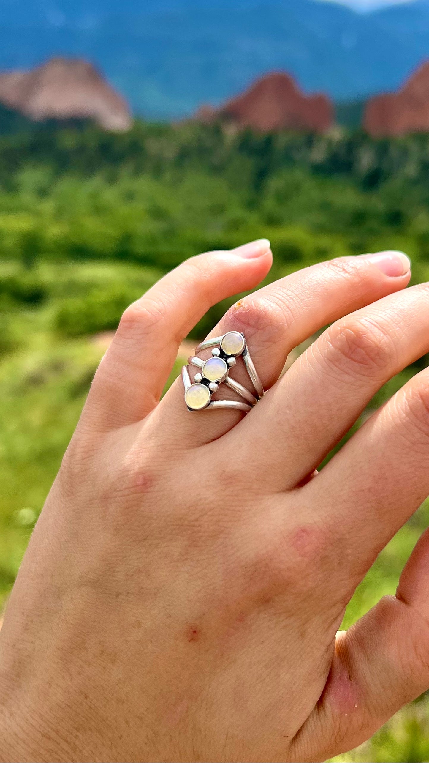 3-Tier Opal Ring