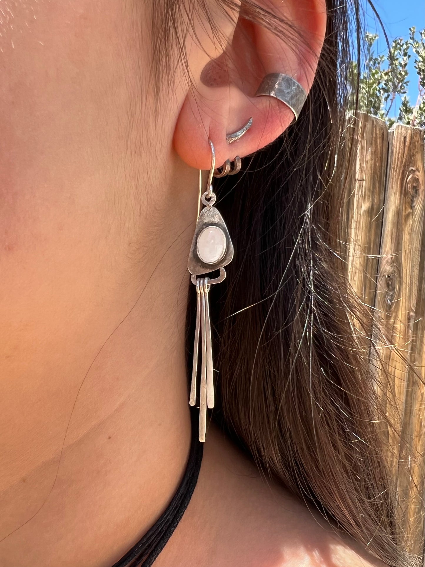 Quartz Dangly Earrings