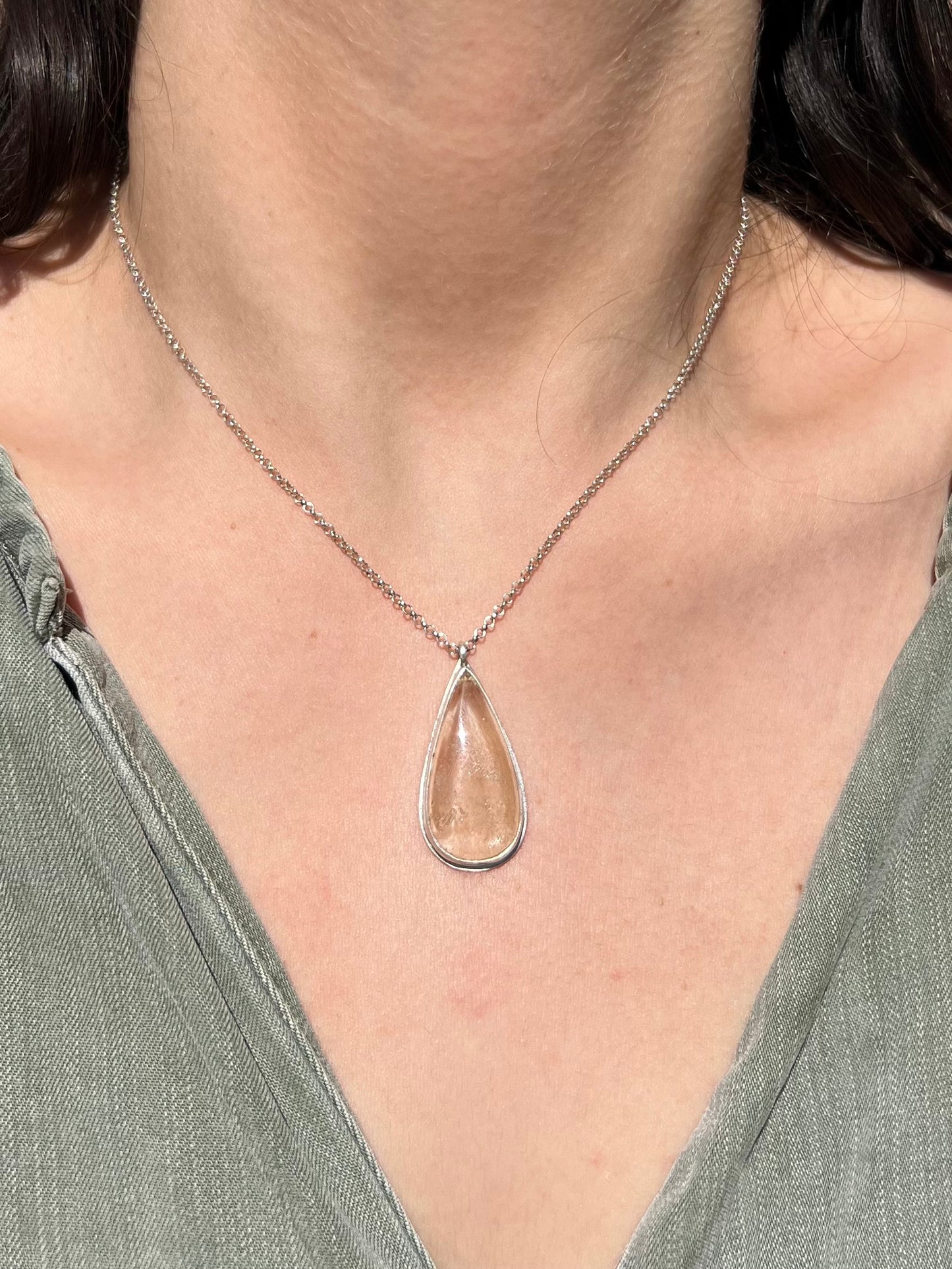Orange Rutile Quartz Necklace