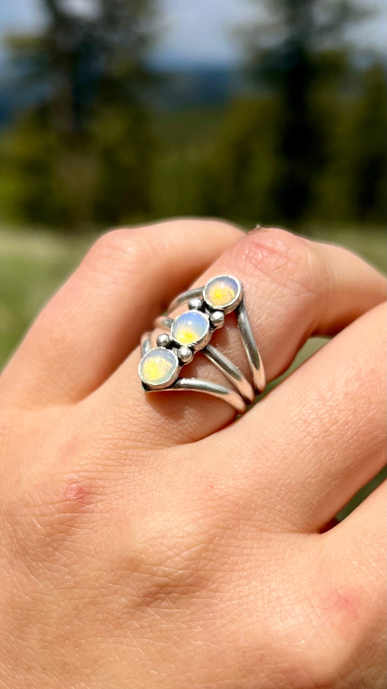 3-Tier Opal Ring