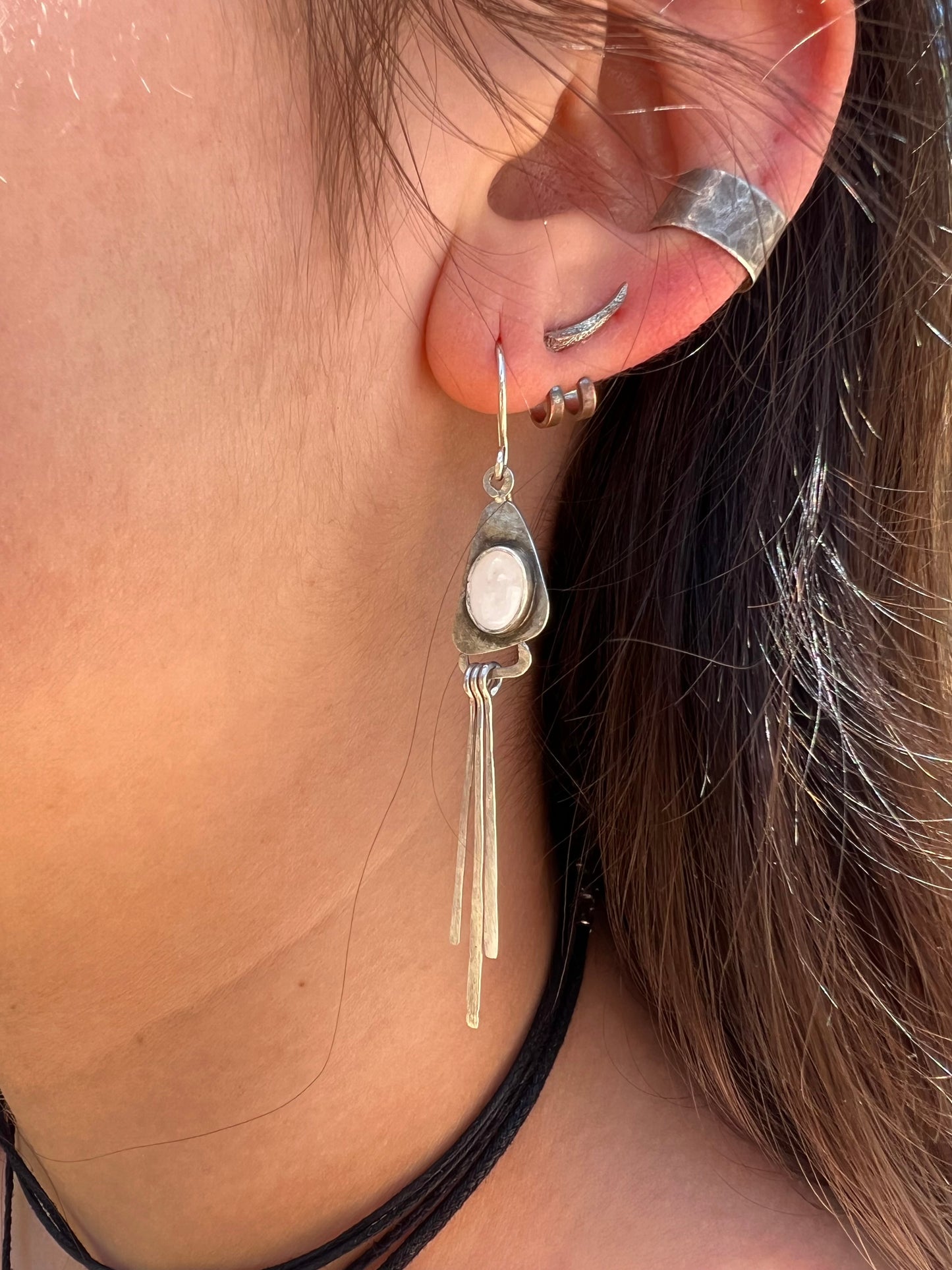 Quartz Dangly Earrings