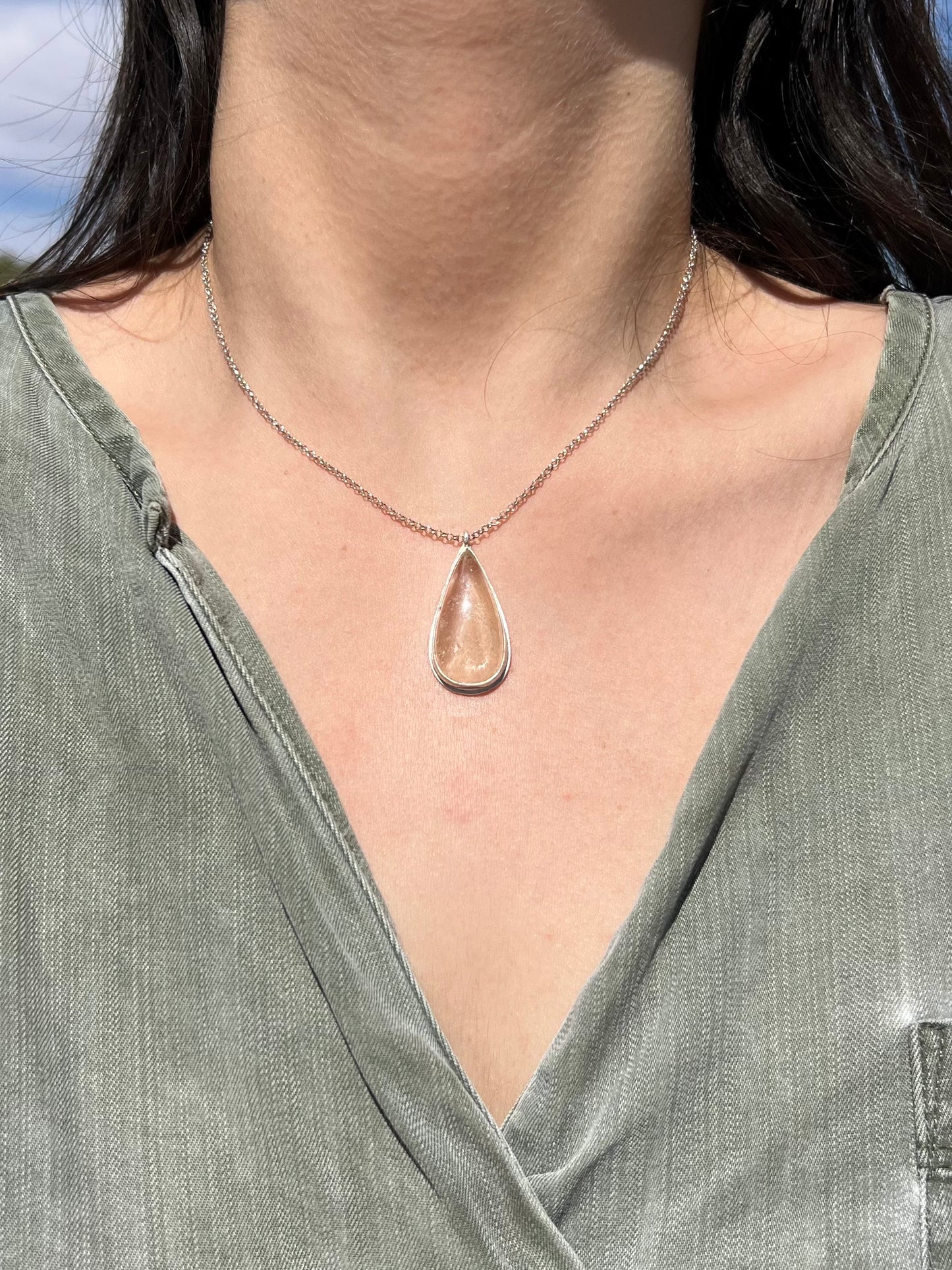 Orange Rutile Quartz Necklace