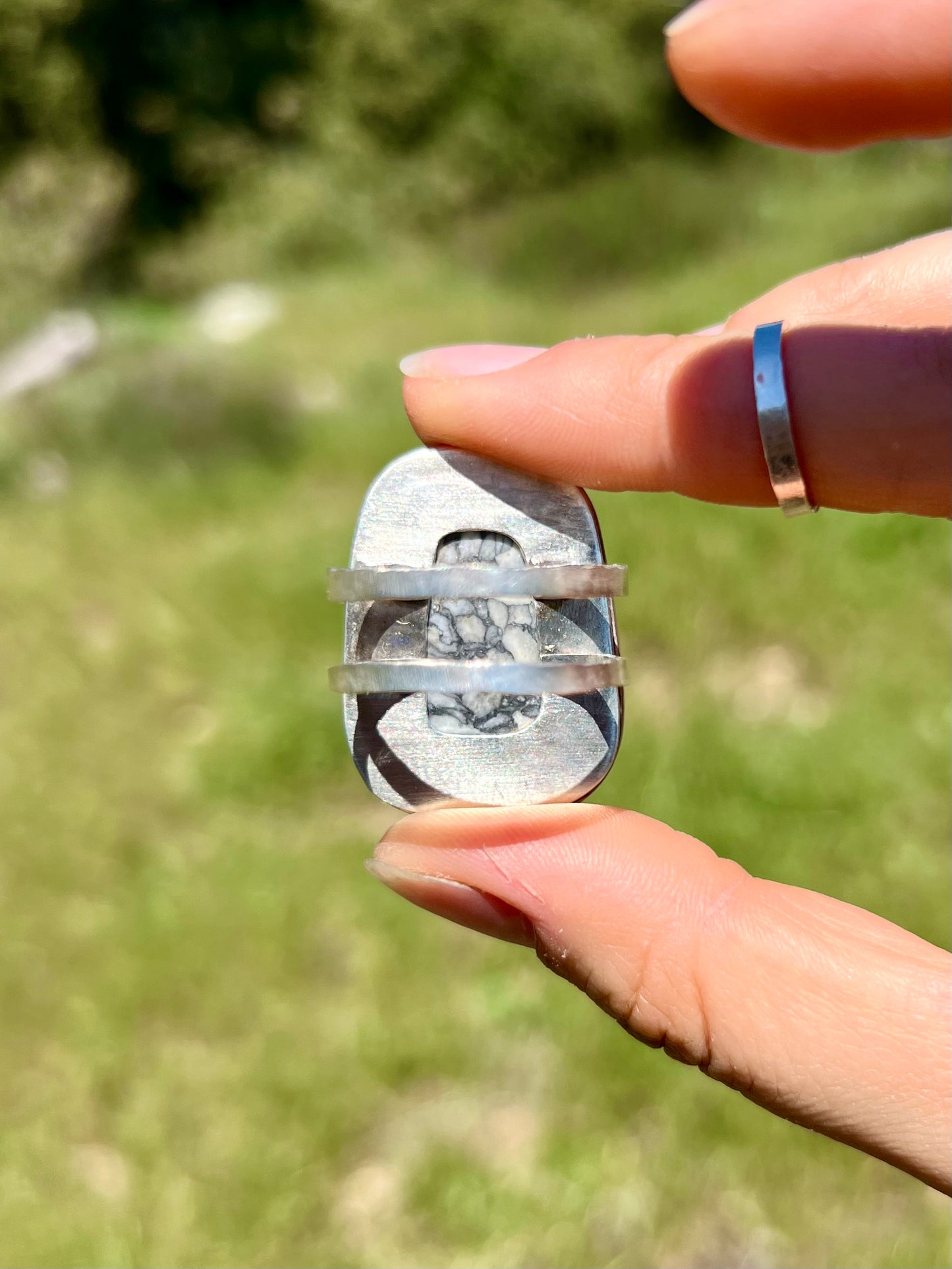 Large Pinolith Jasper Ring
