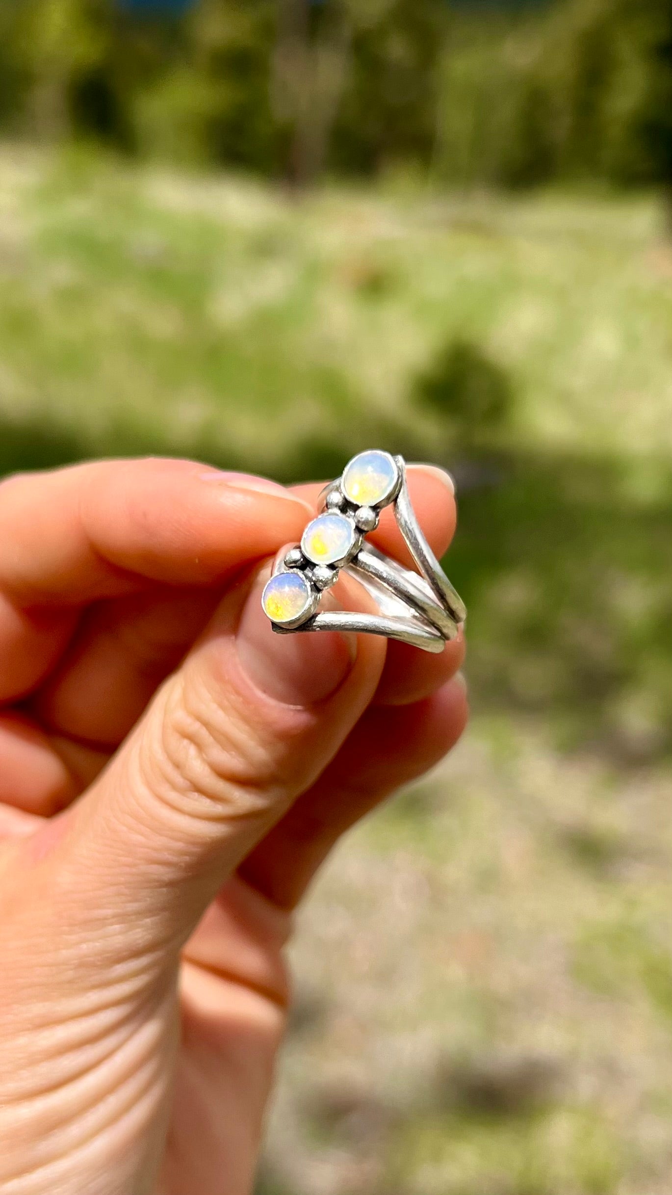 3-Tier Opal Ring