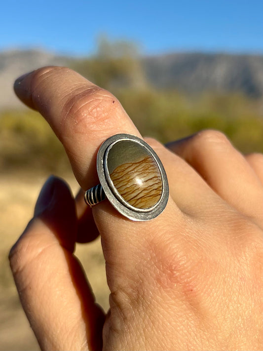 Picture Jasper Saguaro Ring