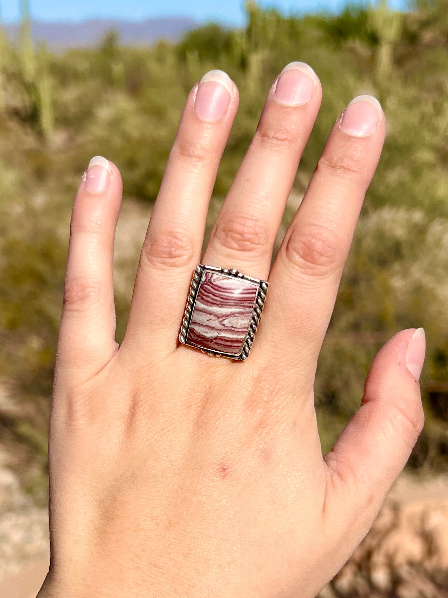Red Banded Jasper Ring