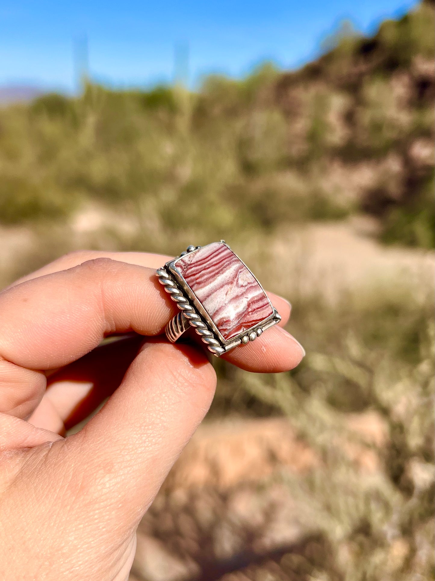 Red Banded Jasper Ring