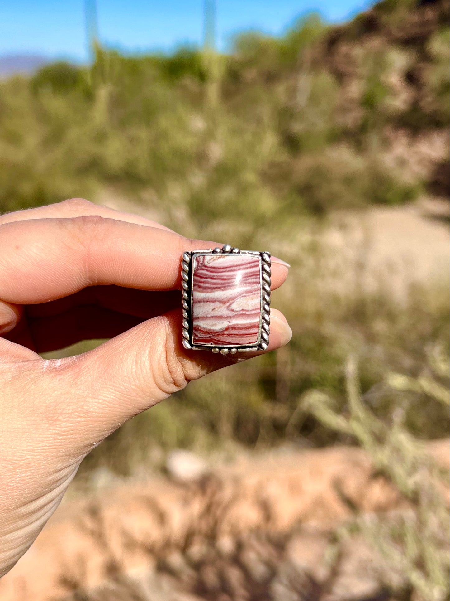 Red Banded Jasper Ring