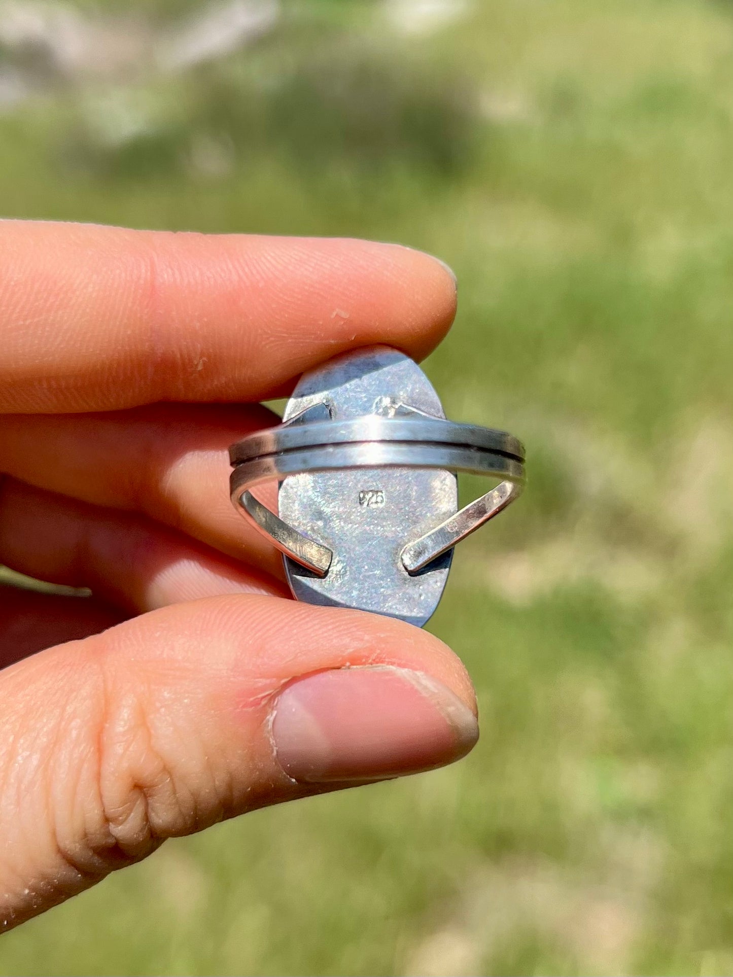 Oval Pinolith Jasper Ring