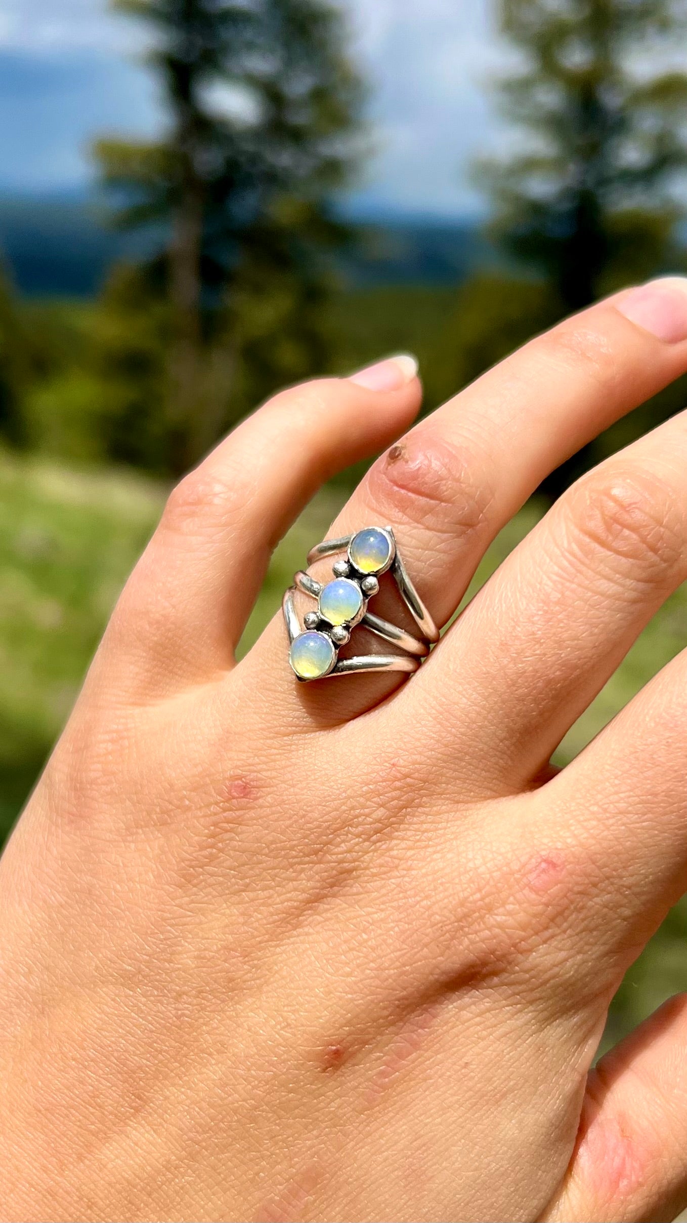 3-Tier Opal Ring