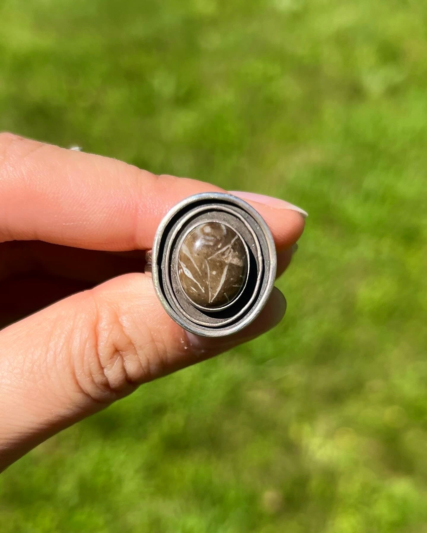 Brown Oxidized Jasper Ring