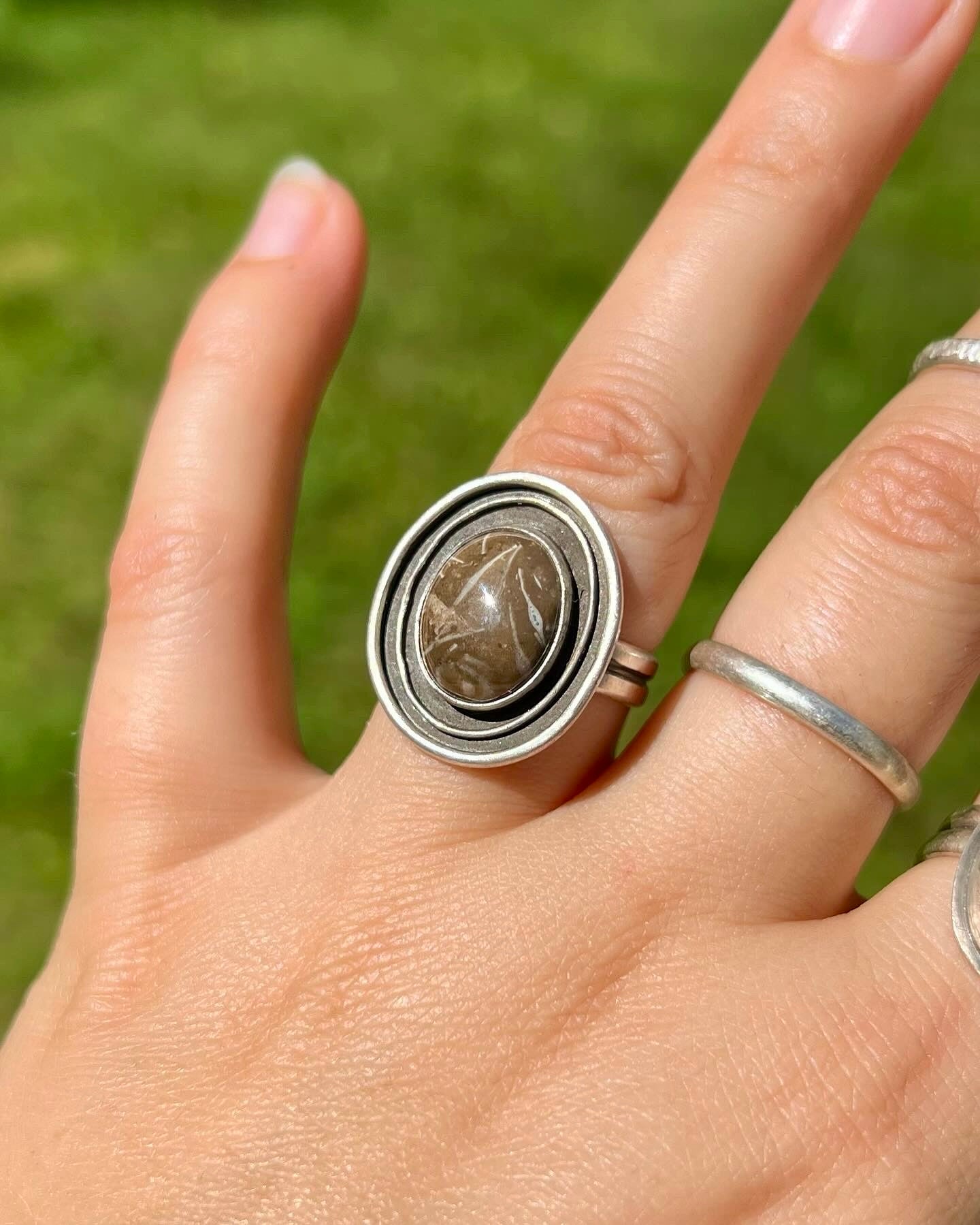 Brown Oxidized Jasper Ring