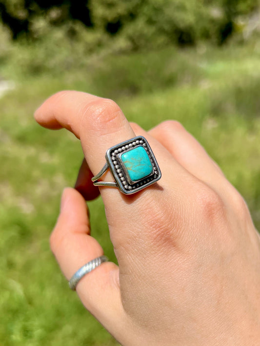 Square Turquoise Ring