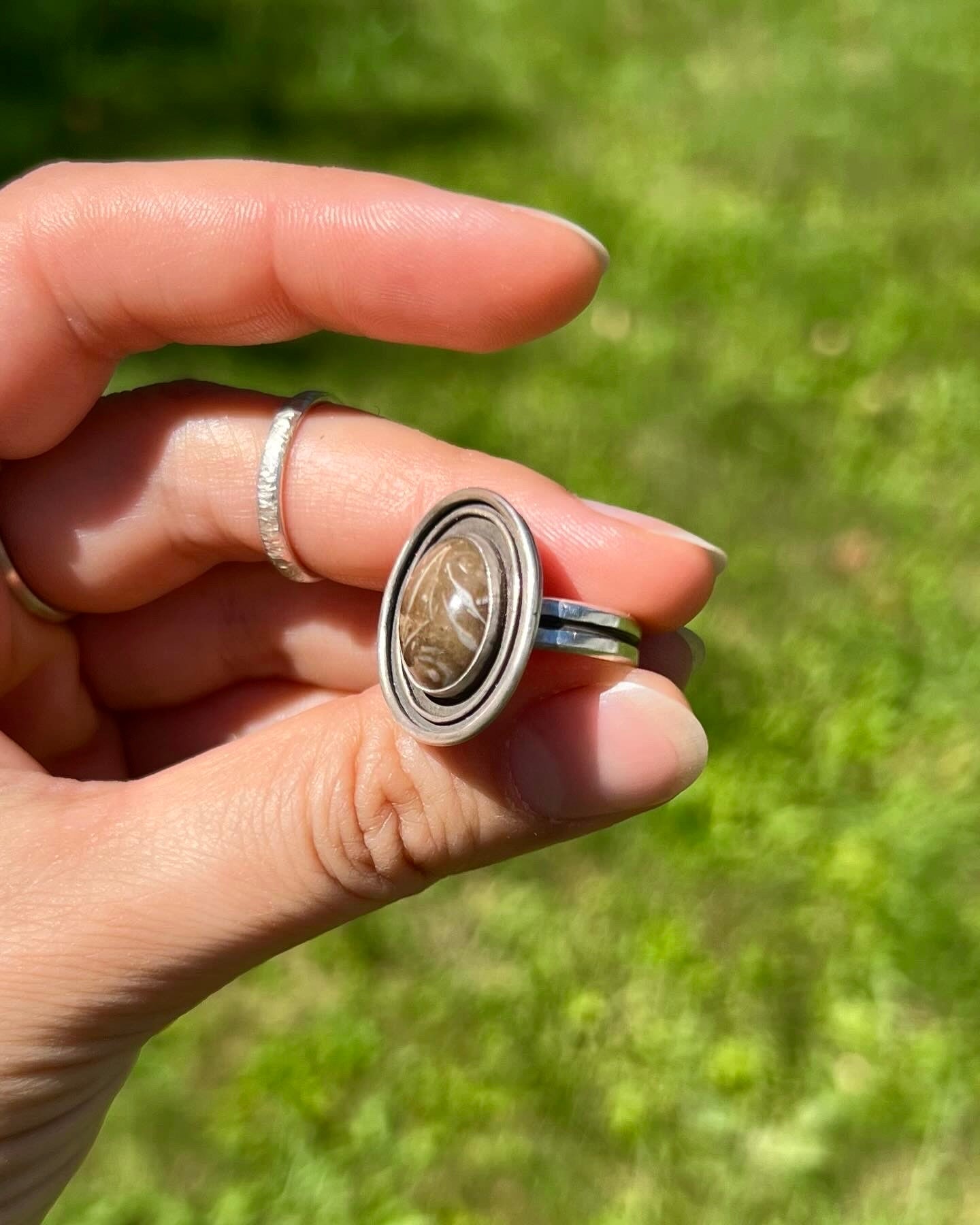 Brown Oxidized Jasper Ring