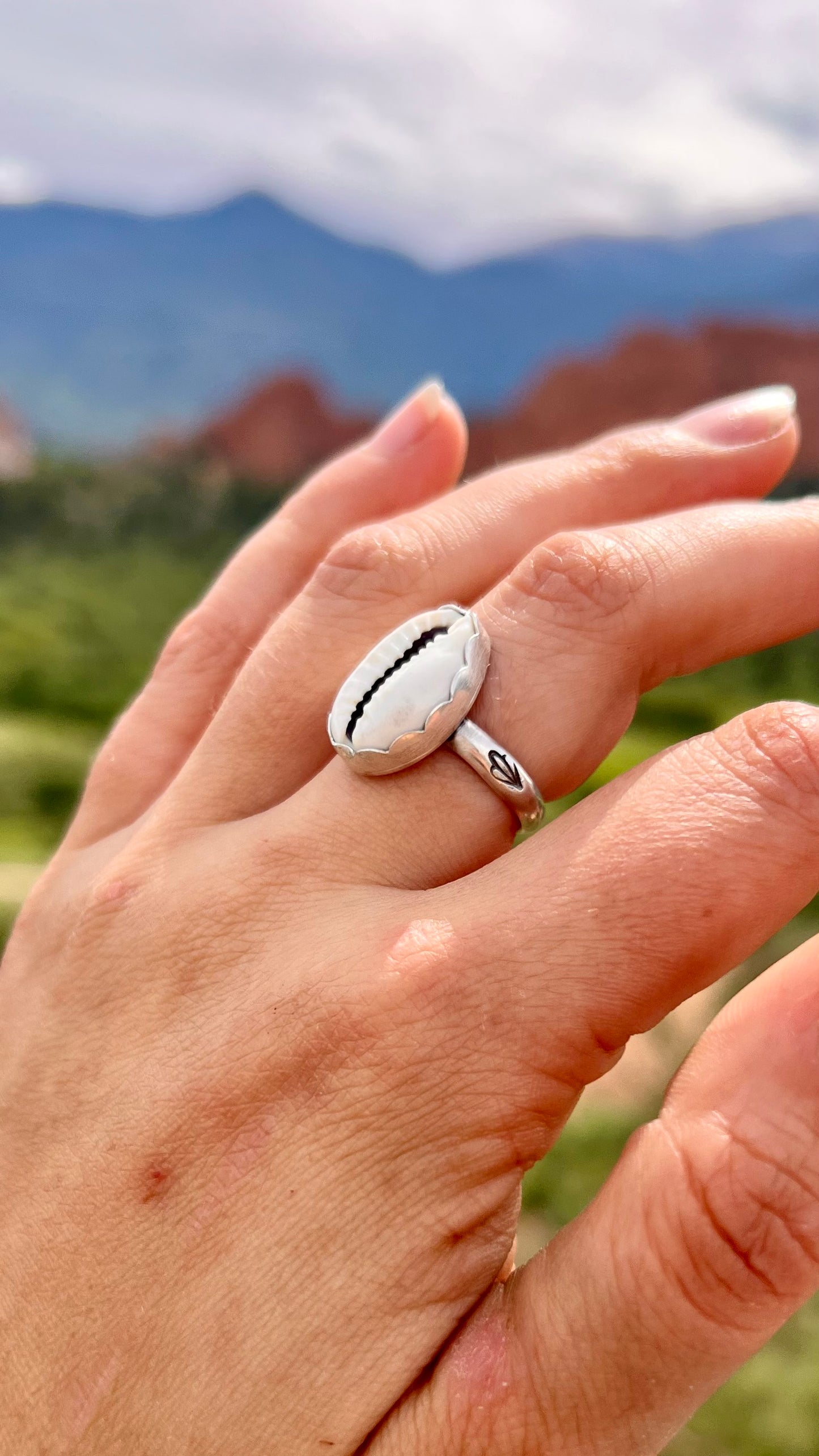 Scalloped Puka Shell Ring