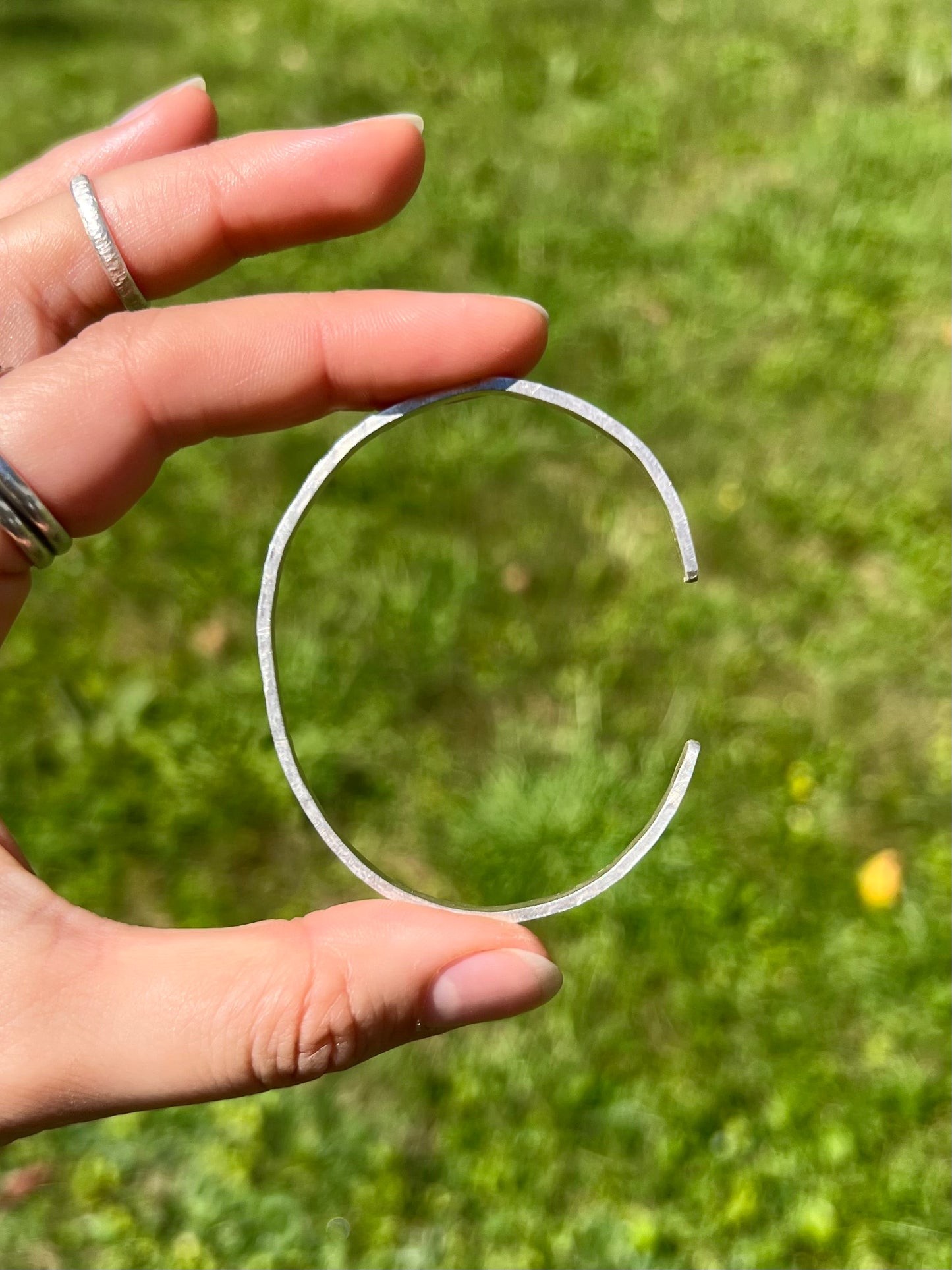 Sterling Silver Hammered Cuff Bracelet