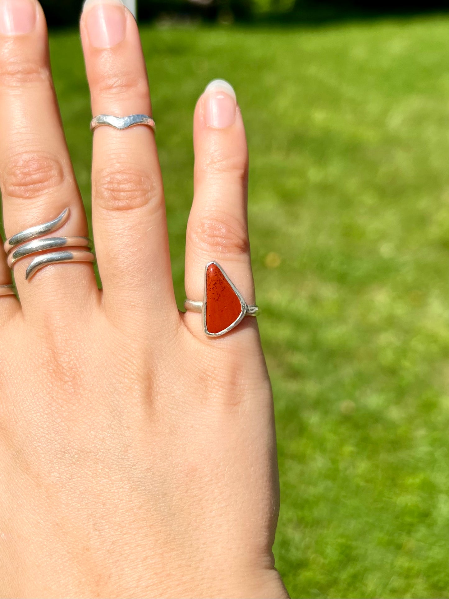 Mini Red Jasper Ring