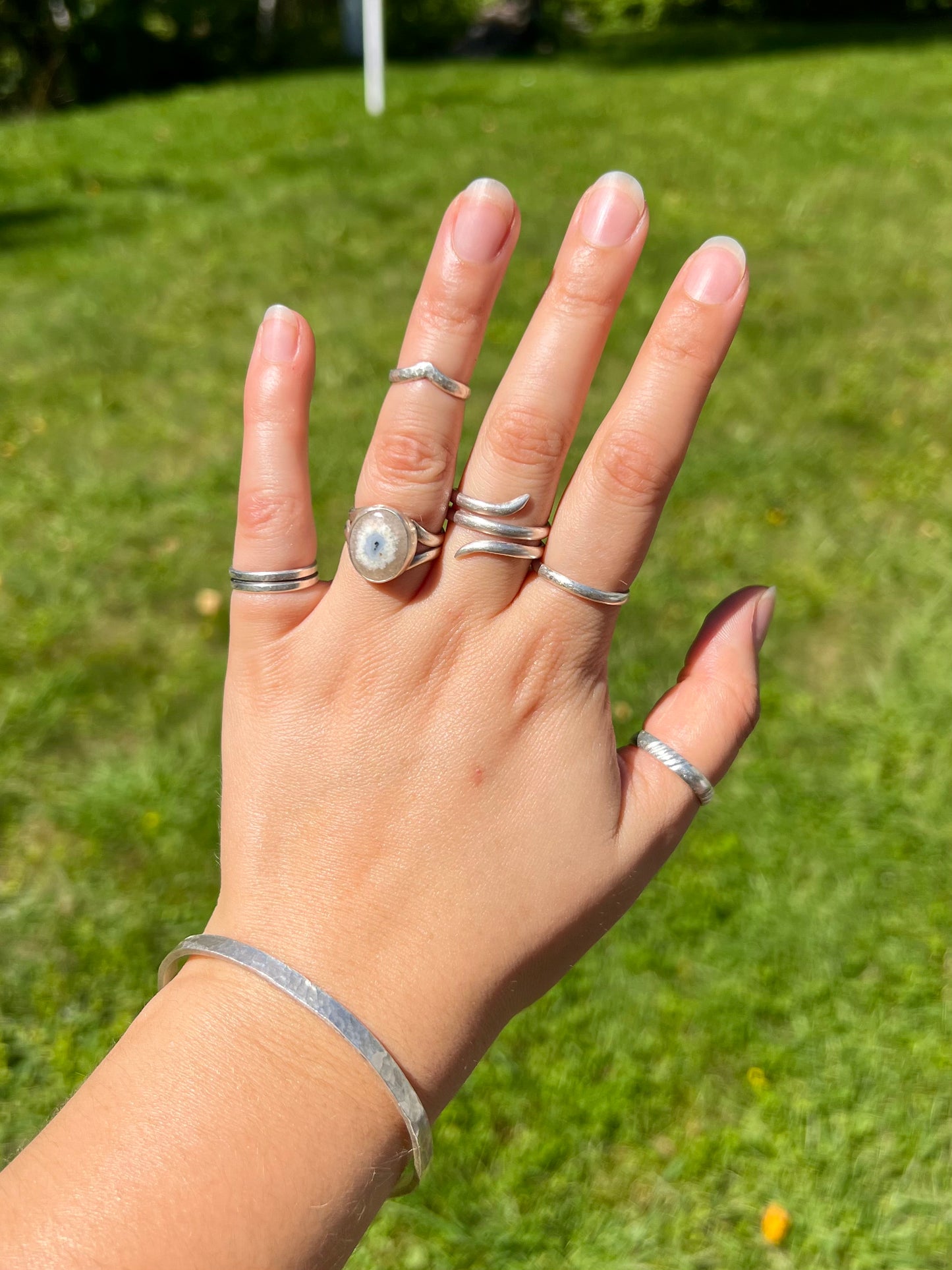 Solar Quartz Oval Ring