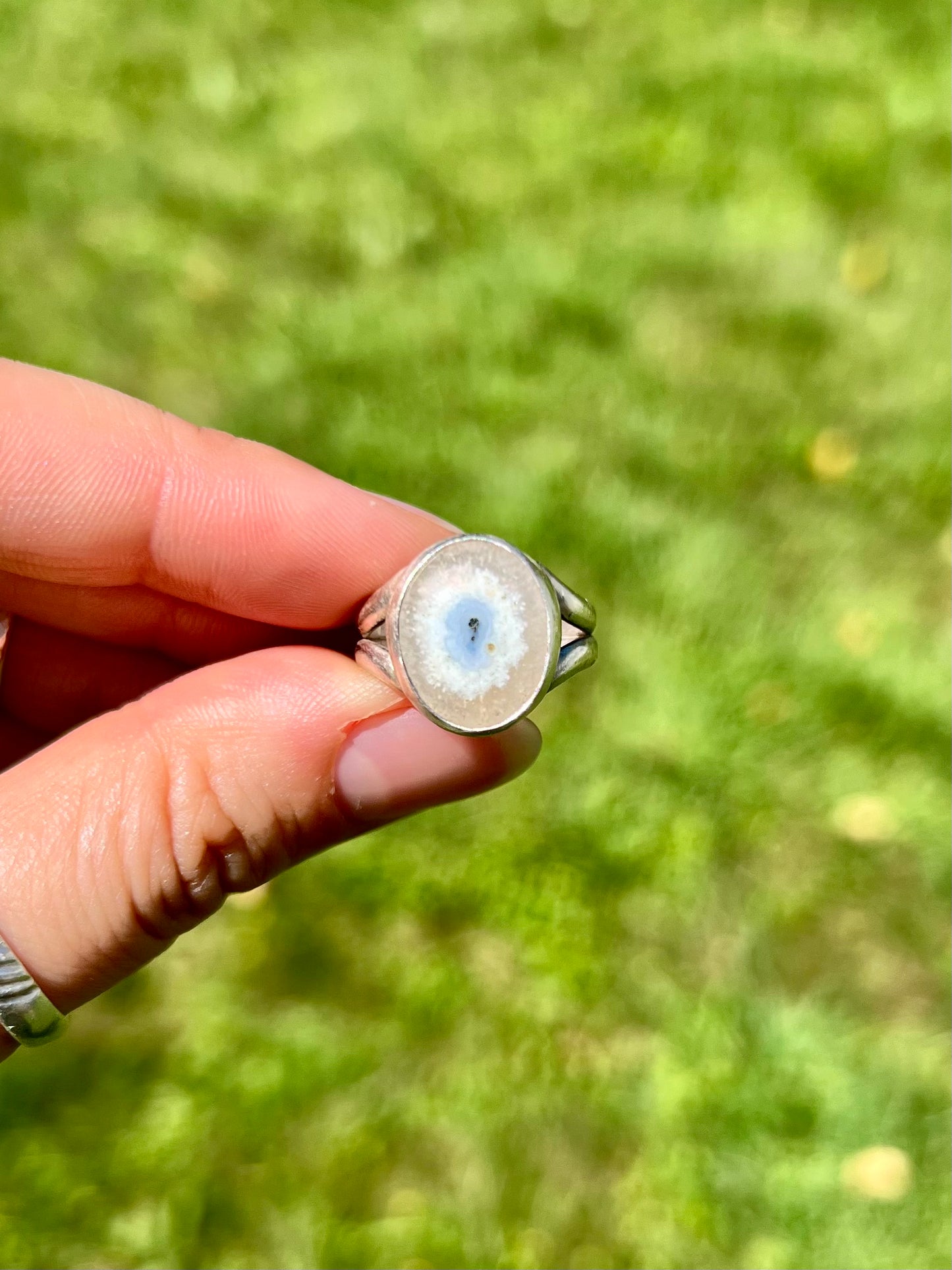 Solar Quartz Oval Ring