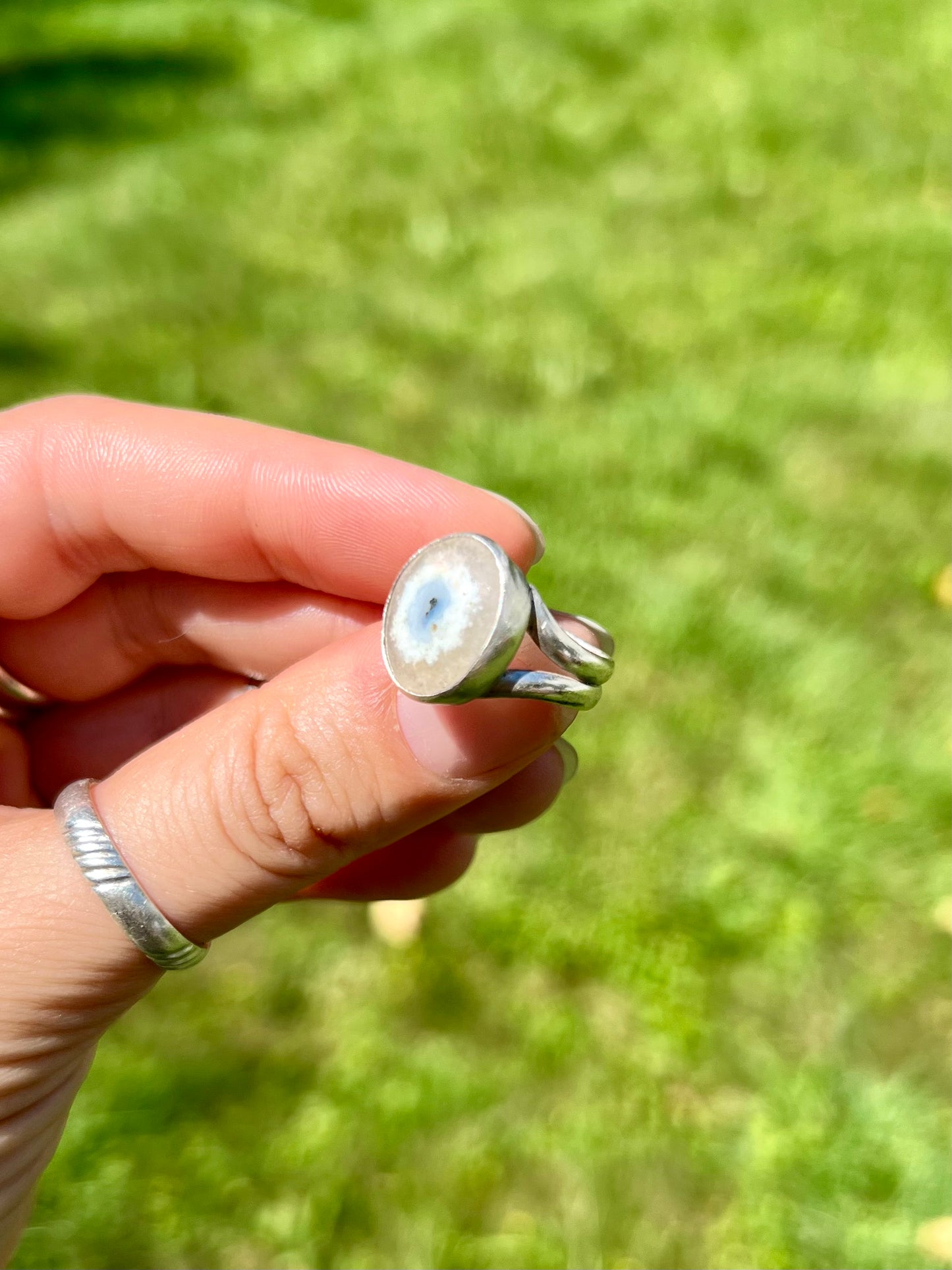 Solar Quartz Oval Ring