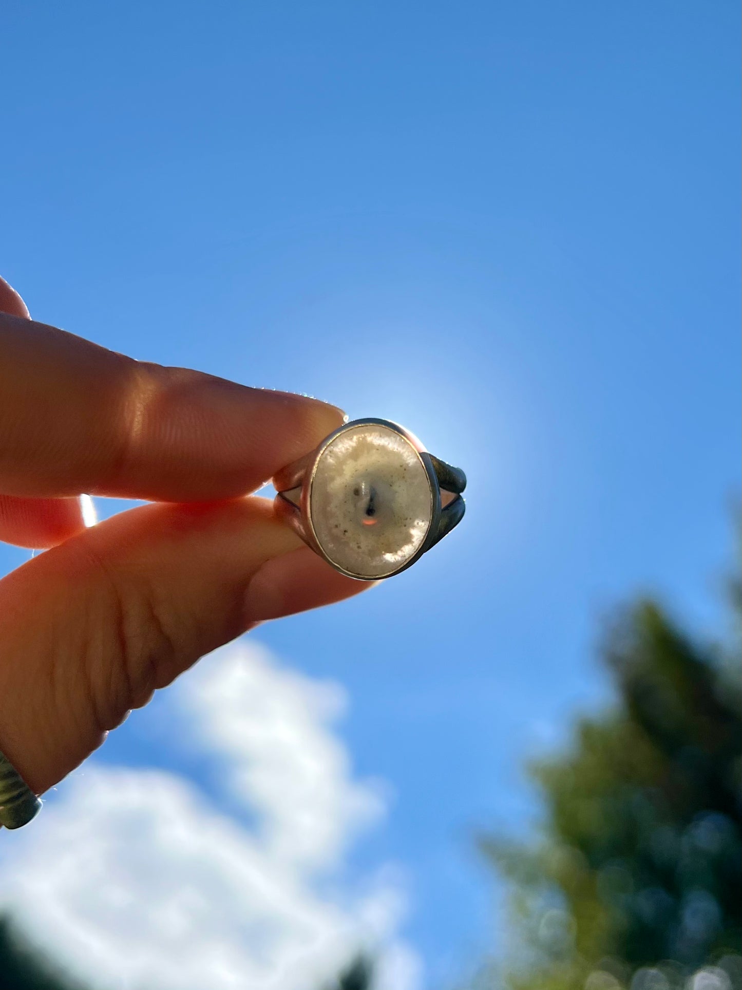 Solar Quartz Oval Ring