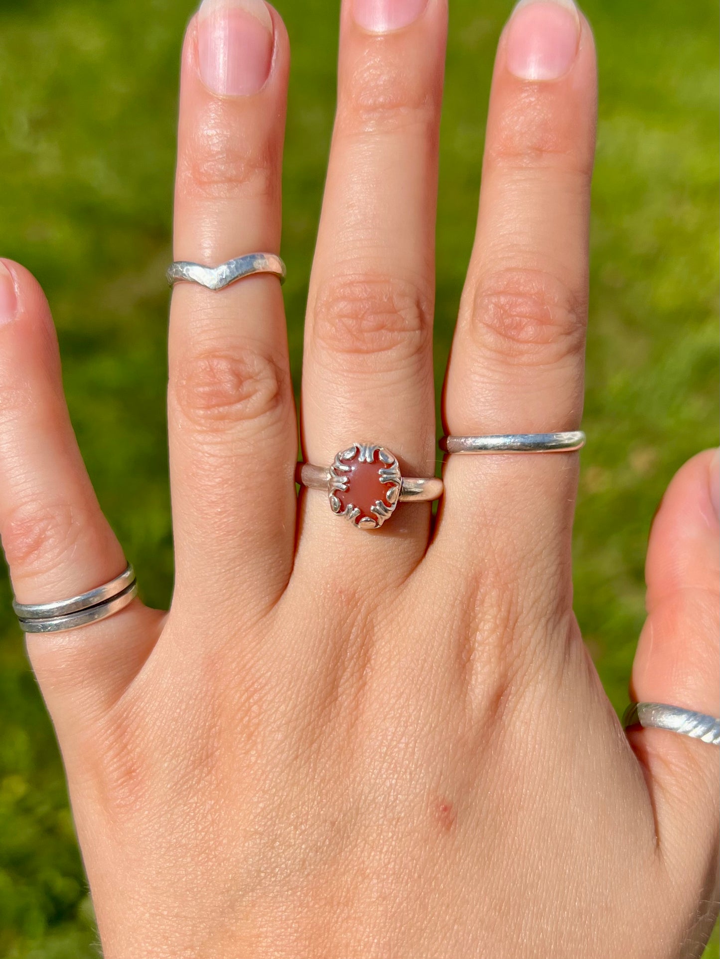 Red Agate Ring