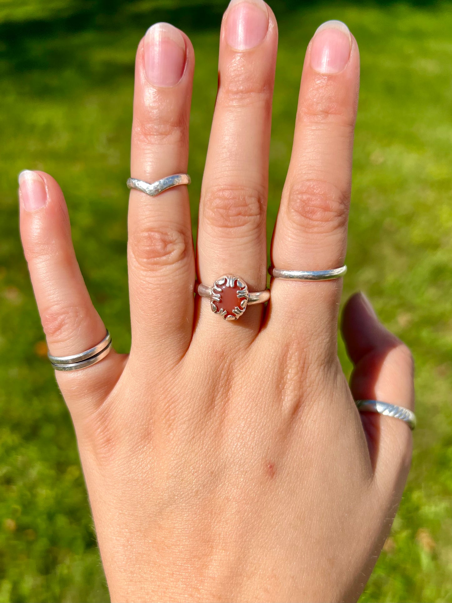 Red Agate Ring